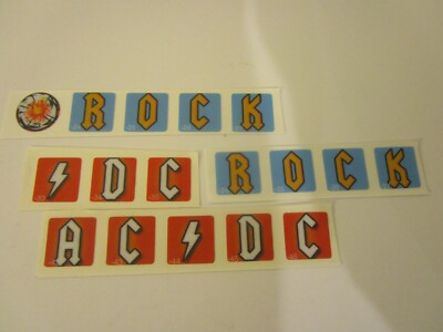 Stern AC/DC Pinball Decals lot of 4 - Or premium, ? brand new. mh26 | eBay
