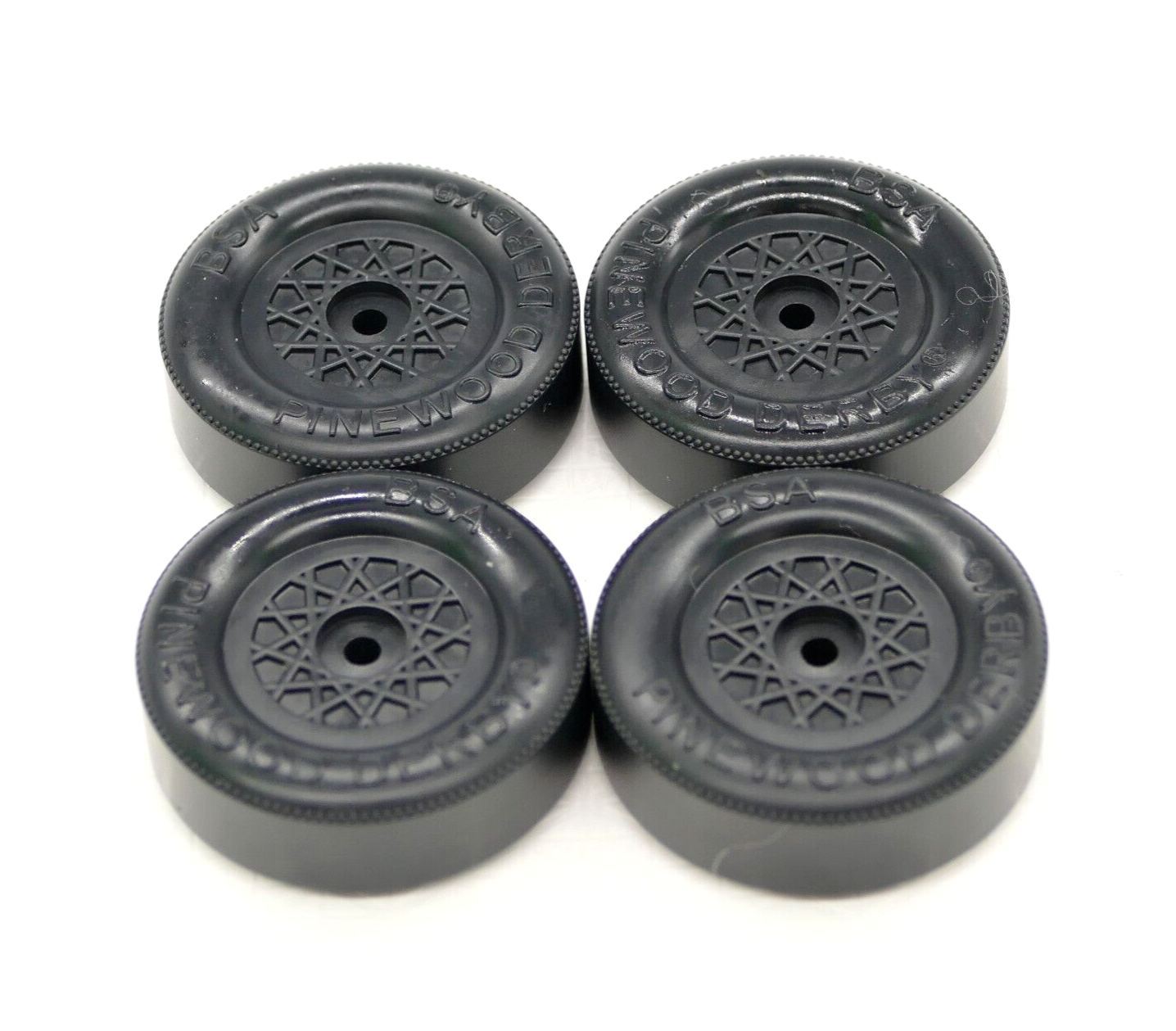 BSA UltraLite Pinewood Derby Speed Wheels Hub I Edge Matched Highest