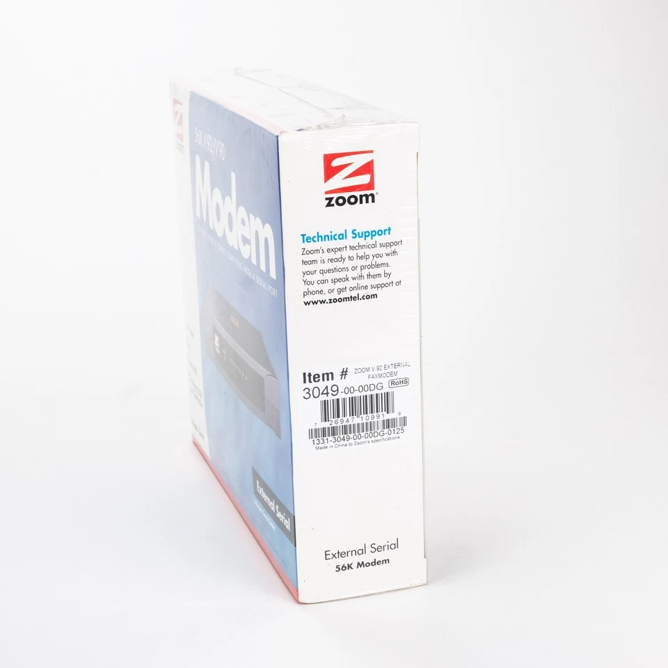 Zoom Model 3049 56K V.90 V.92 External Serial Modem - New/Sealed Box - Image 4 of 4