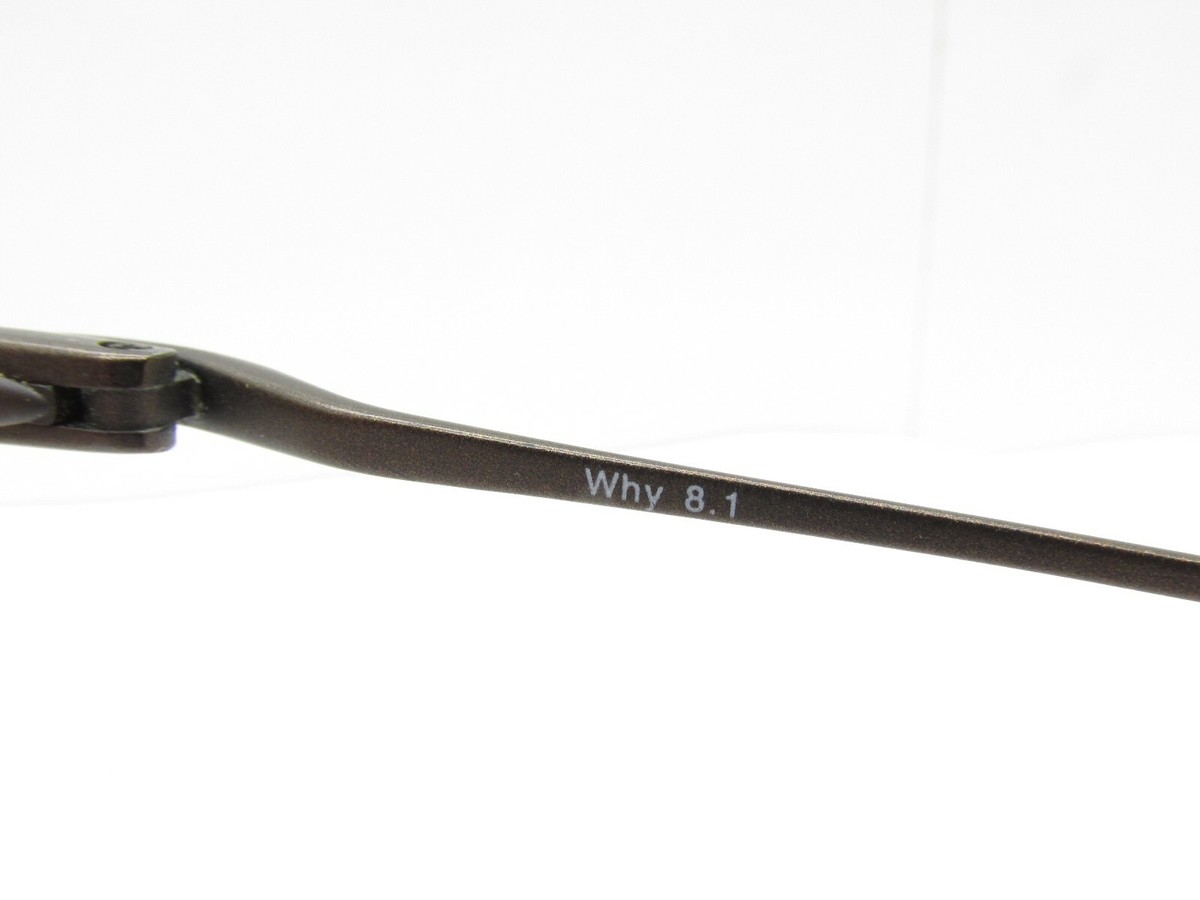 OAKLEY WHY 8.1 75-511 RIMLESS SPORT WRAP SUNGLASSES brown metal