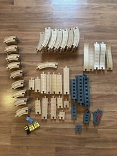 138 Item Lot Of Thomas  Friends Wooden Railway, Plastic Railway, Accessories