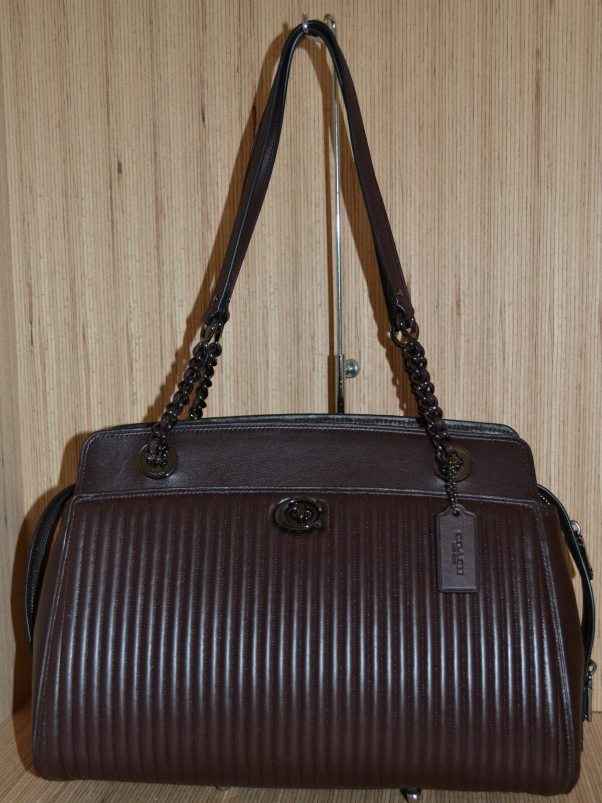 coach quilted parker