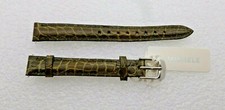 Genuine Michele 12mm Olive Green Alligator Watch Band Strap New