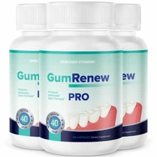 GumRenew PRO Advanced Gum Health Formula 180 Capsules Gum Renew 3 Bottles