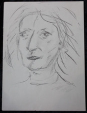 DDR Maler Professor Peuker Wolfgang Bleistift Zeichnung Original Studie