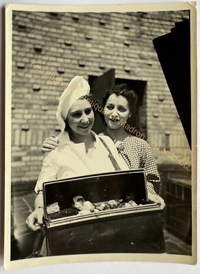 orig. Foto New York USA 1933 Frauen Mädchen Essen Verkauf 