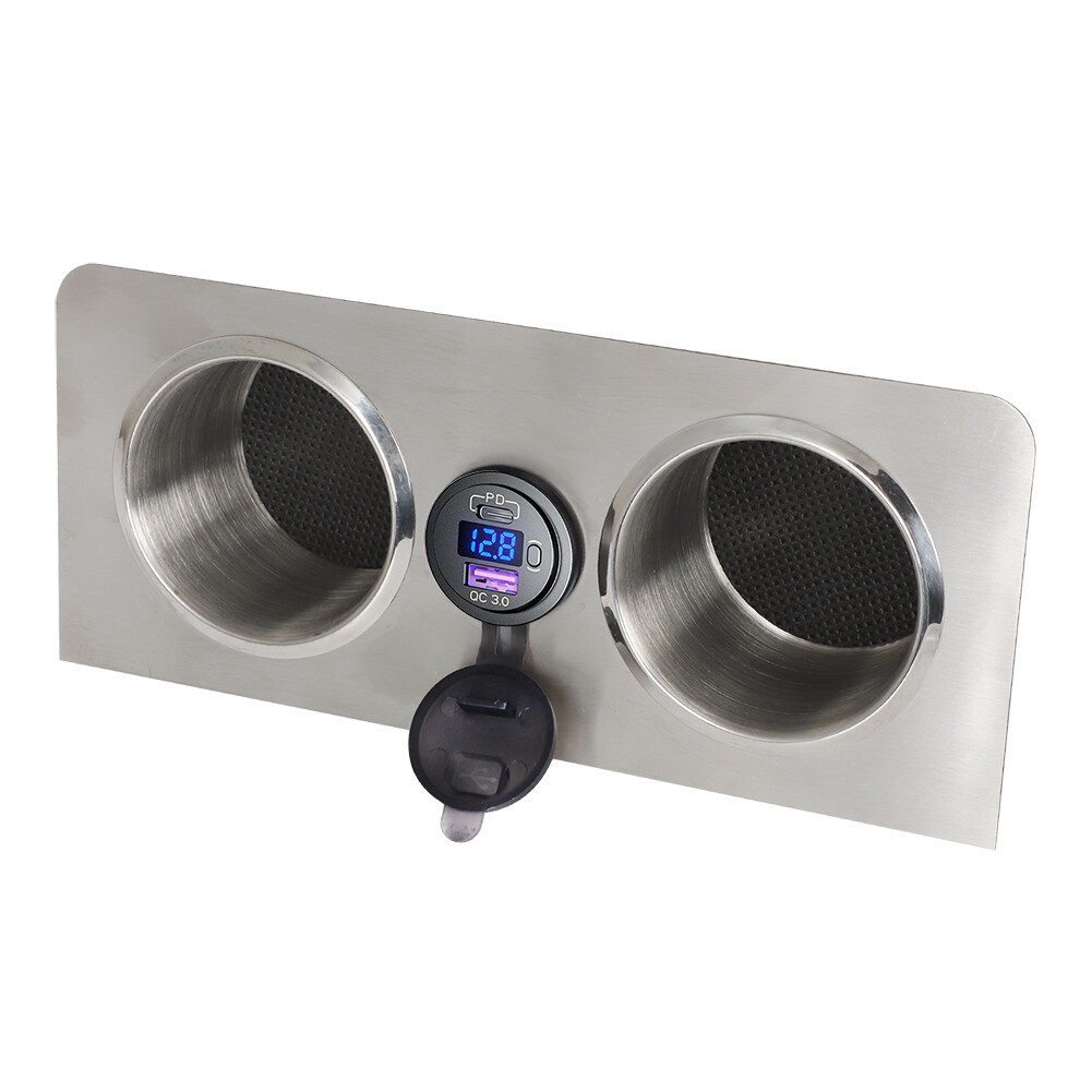 For 1967-1980 Chevy GMC Blazer C10 K5 Truck Center Console Cup Holder & USB Trim