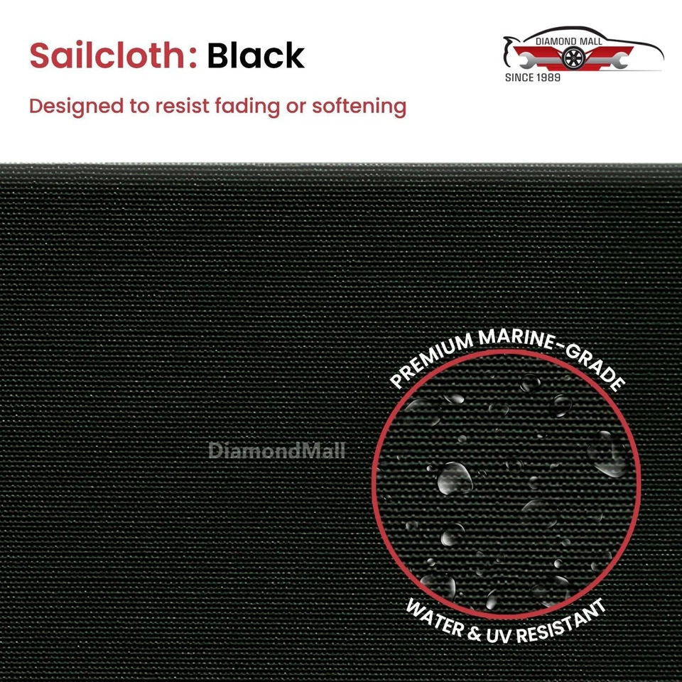 Convertible Soft Top Fits 1994-2004 Ford Mustang w/DOT Heated Glass Window Black - Image 4 of 4