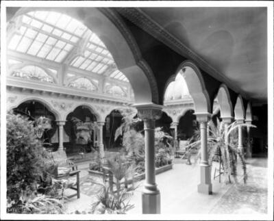 Atrium Inside Of The Gail Borden Jr. Residence In Alhambra Shown  - Old Photo