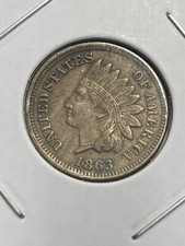 1863 Indian Head Cent - Copper-Nickel - As Shown! (#0801)