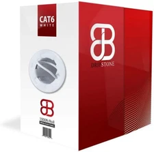 DRIPSTONE CAT6 1000FT ETHERNET CCA CABLE SOLID UTP 23AWG 550MHZ BULK WIRE RJ45 