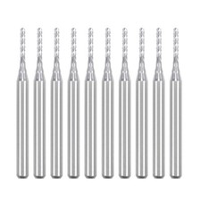 10pcs 1.3mm Carbide End Mill Engraving Router Bits for PCB Machine 1/8" Shank