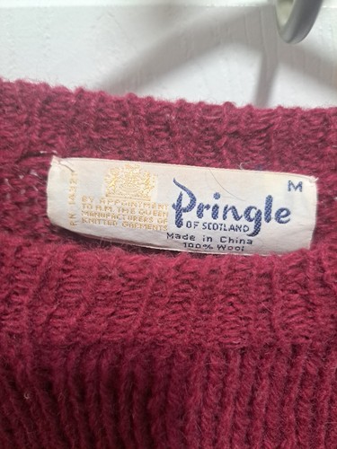 Pringle of Scotland Vintage 100% Wool Knit Sweater Winter Christmas Men's Medium - Picture 4 of 4