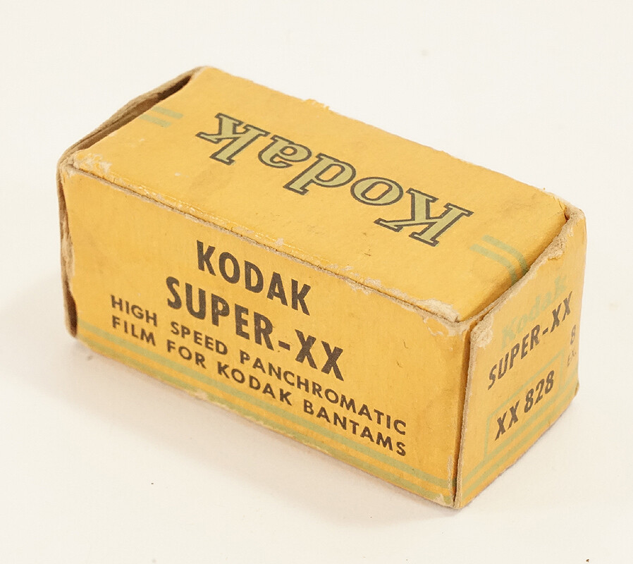 KODAK 828 SUPER-XX, BOXED, EXPIRED APRIL 1949, SOLD FOR