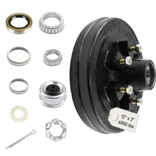 12" x 2"Trailer Brake Hub Drum Kit 6 on 5.5" for 5200 - 6000 lbs Axle w/Bearings