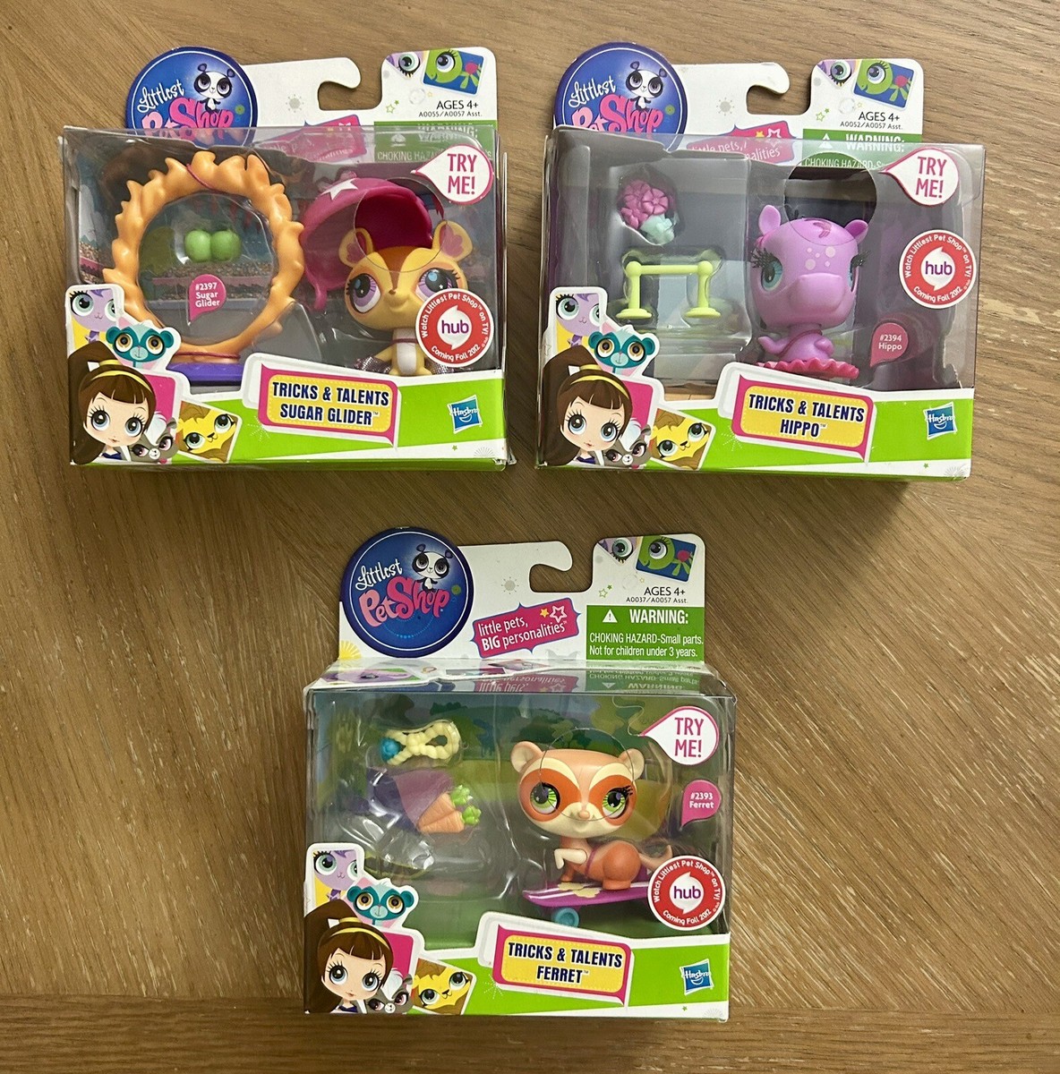 New Littlest Pet Shop LPS Tricks & Talents Ferret 2393 Hippo