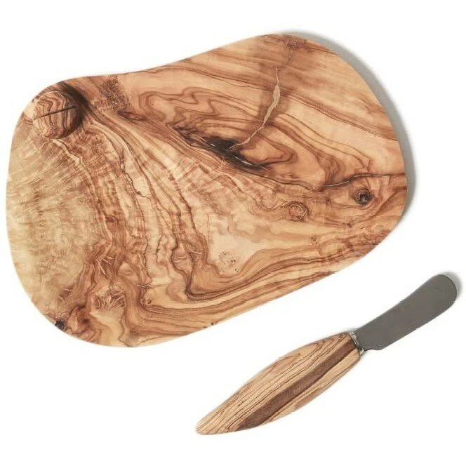 Plato de mantequilla de madera de olivo con cuchillo Berard France Foto 2 de 3