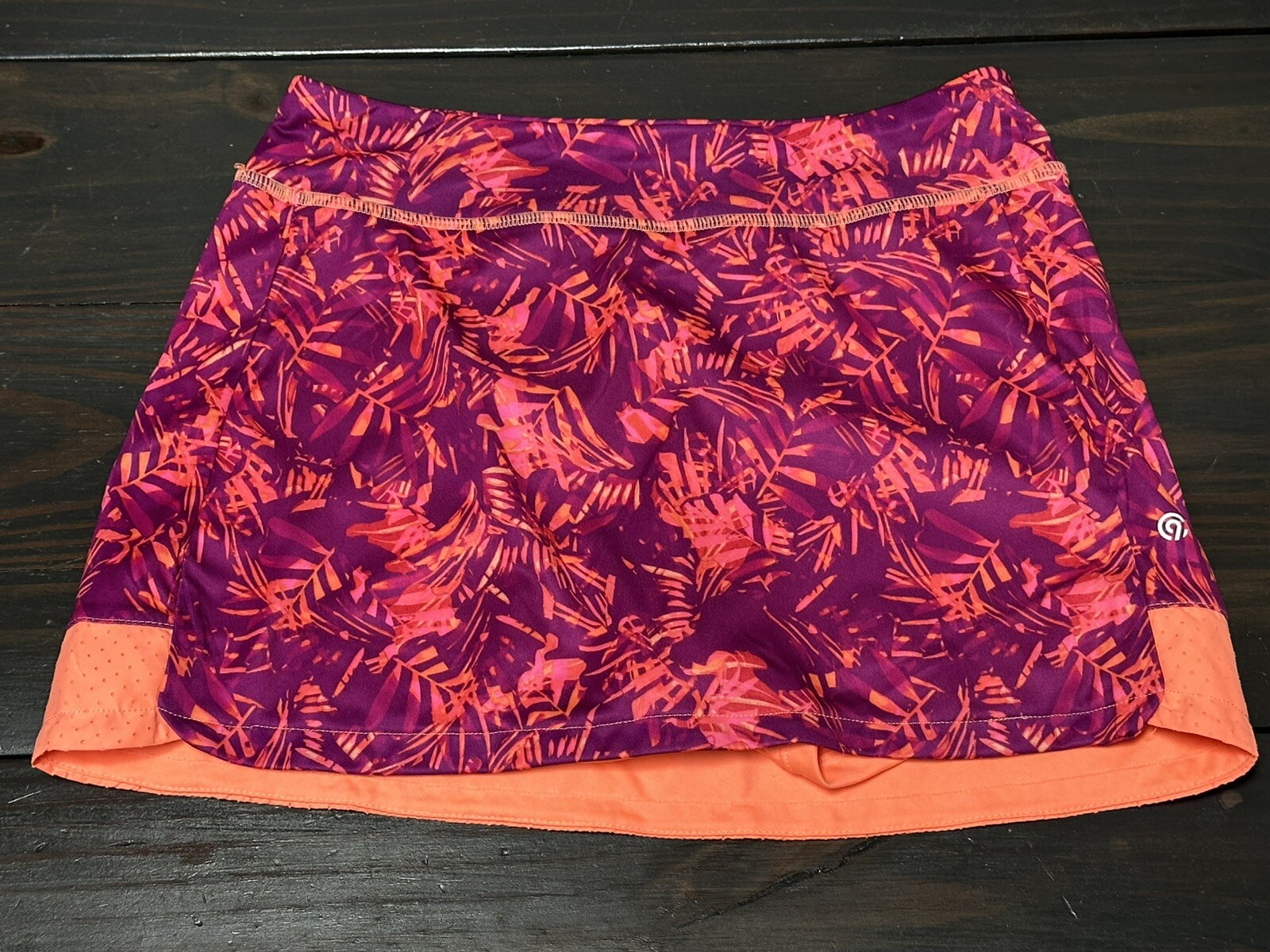 C9 Champion girls tennis skirt skort size L large 10 / 12 athletic Pink Orange