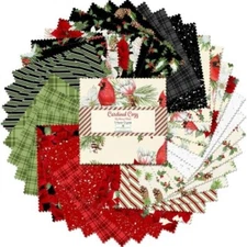 Cardinal Cozy By Wilmington Prints - 5 Karat Crystals / Charm Pack