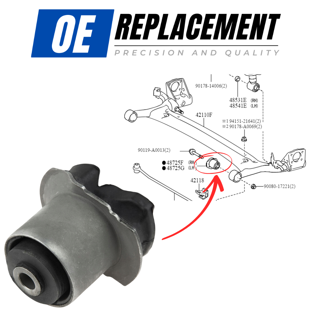 アパ助 REAR SUSPENSION ARM BEAM AXLE BUSH FOR TOYOTA ALPHARD AVENSIS