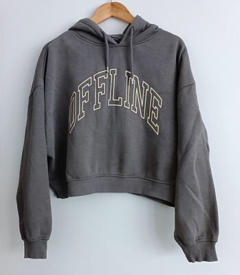 Sweat à Capuche Femme Primark Gris Polyester Taille M - Très Bon État