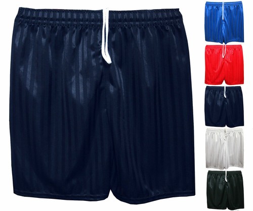 Neu Jungen Mädchen Kinder Schule Sport Schatten Streifen PE Shorts 2-12 Jahre - Bild 2 von 8