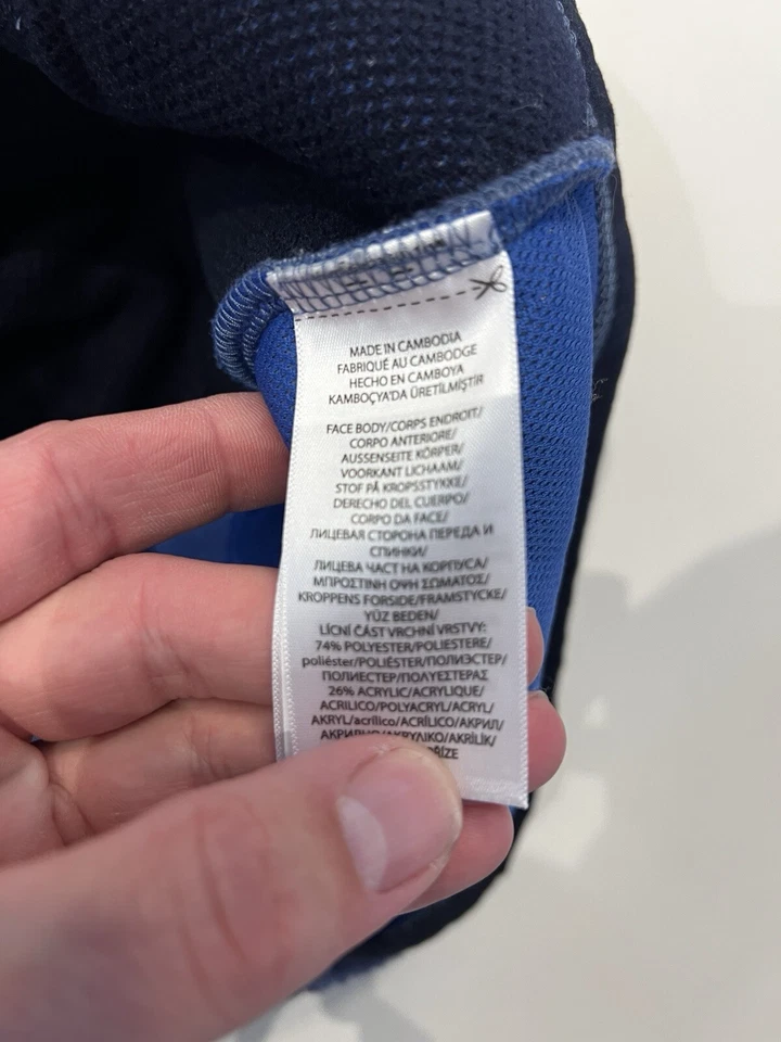 Polo Ralph Lauren Chaleco Azul Cremallera Completa Sherpa y Nailon Chaleco Chaqueta Talla MED Foto 3 de 4