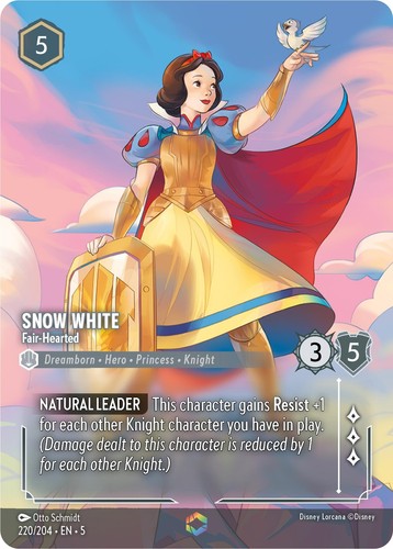 Disney Lorcana card Snow White Enchanted 220/204 JA 5 Shimmering