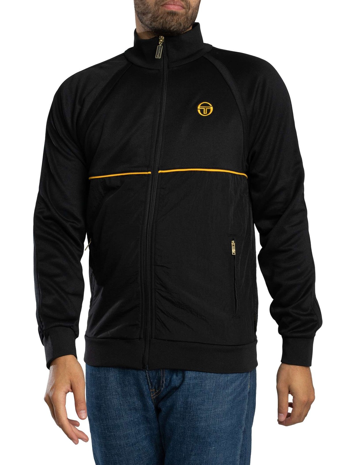 Sergio Tacchini Men's New Catania Track Jacket, Black - Image 3