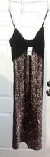 Forever 21 Women’s Animal Print Spaghetti Strap Upper Lace Maxi Slip Dress