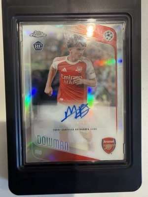 2025-26 Topps Chrome UEFA Auto Max Dowman #CA-MD Refractor RC Rookie UD98