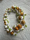 Vintage Costume Jewelry Bracelet ELASTIC BAD Plastic Celluloid Beads FRUIT SALAD