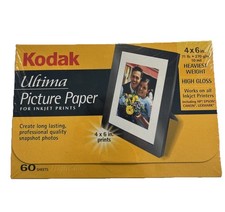 Photo Paper 4x6 Kodak Ultima High Gloss Heaviest Weight 60 Pcs NIB Picture Paper