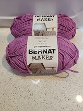 Bernat Maker Yarn Cotton Nylon Hyacinth Purple Lot Of 2
