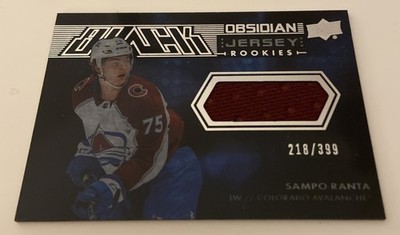 NHL Card-Sampo Ranta-Obsidian Jersey Rookies-UD Black 2021-22-Colorado