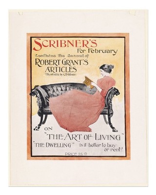 Vintage Scribner's Magazine Wandbild Poster Premium Qualität Wohndeko