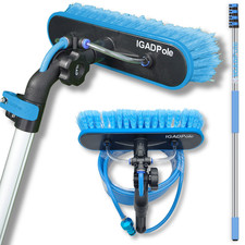IGAD Pole 5m (17ft) Extension Pole Kit with Water-fed Brush and Hose