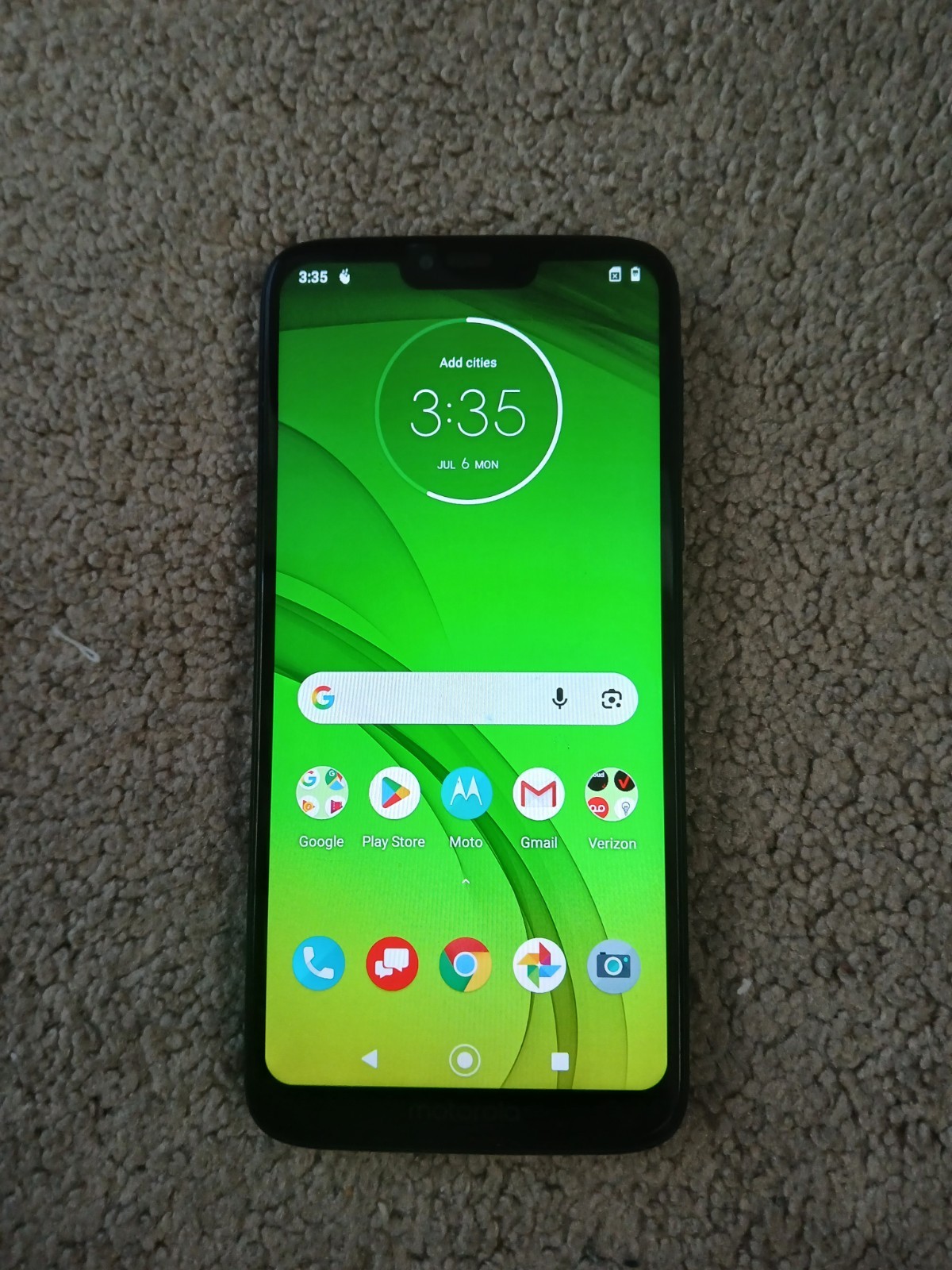 Motorola Moto G7 Power 32GB XT1955-6 Marine Blue Verizon Only - Good
