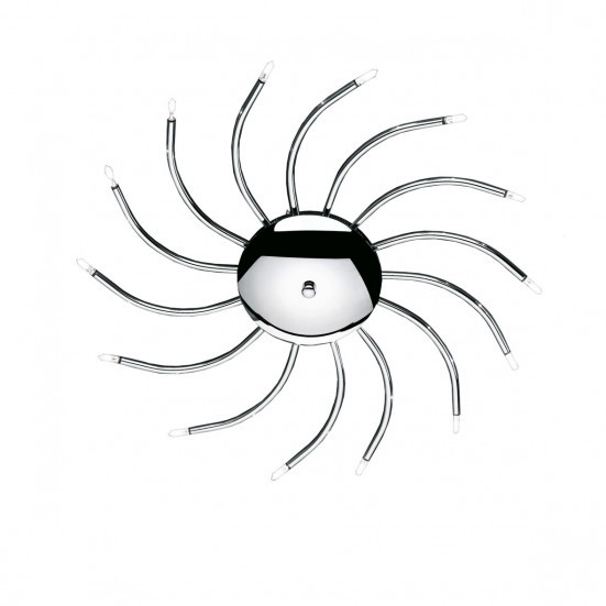 Plafoniera Cromo 14xG4 Design Essenziale | Lampada Soffitto Metallo
