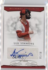 2018 National Treasures Signatures Holo Gold 1/10 Ted Simmons #S-TS Auto HOF 0t2