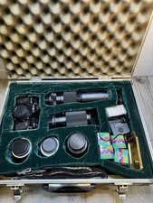 Vtg. Minolta X-700 35mm SLR Film Camera with Lenses  Accessories Carrying Case