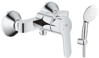 GROHE Bauedge Duscharmatur Wandmontage & 3 Modi Tempesta Handbrause Set