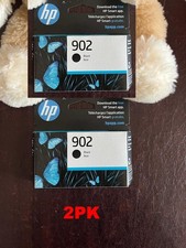 HP 902 Black Ink Cartridge T6L98AN140 OEM Genuine Sealed 2PK