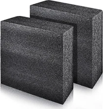 2 PCS Polyethylene Foam Block 12 x 10 x 3.5 In Black Packing 