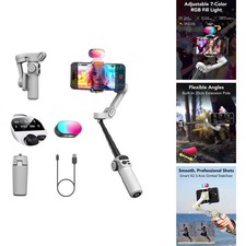 AOCHUAN X2 3-Axis Gimbal Stabilizer Smartphone RGB Fill Light Extension Pole
