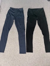 Lot of 2 NYL Active Life Cold Weather Athletic Legging Pants Size S Excellent
