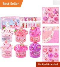 Creative Pink Slime Kit for Girls   3 Textures  8 Add-ins for Endless Fun