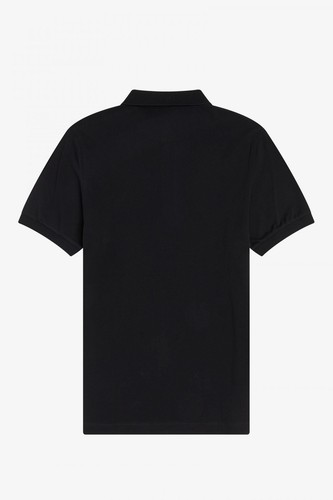Fred Perry Slim Fit Plain Polo Black Chrome - Picture 2 of 6