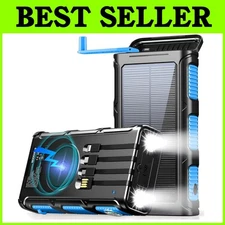 Solar Portable Charger with Flashlights