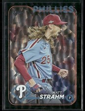 2024 Topps #528 Matt Strahm Red Crackle Foil #/199
